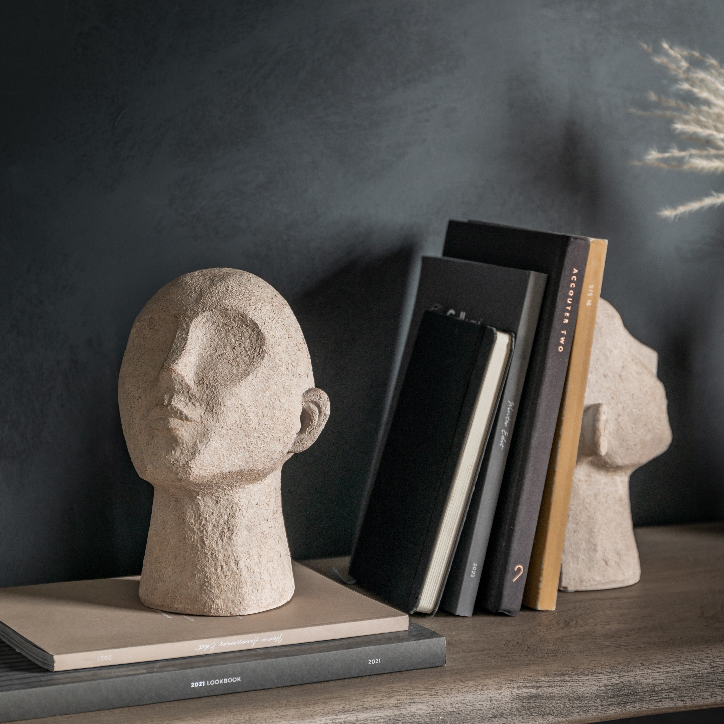 Stony Cream Heads Bookends